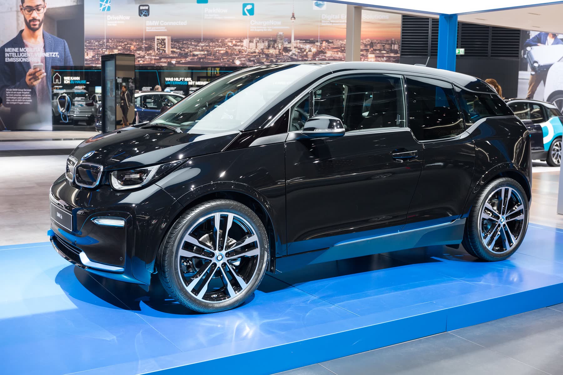 Black electric hatchback with alloy wheels